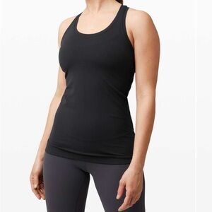 Lululemon Black Cool Racerback II Tank Top size 4